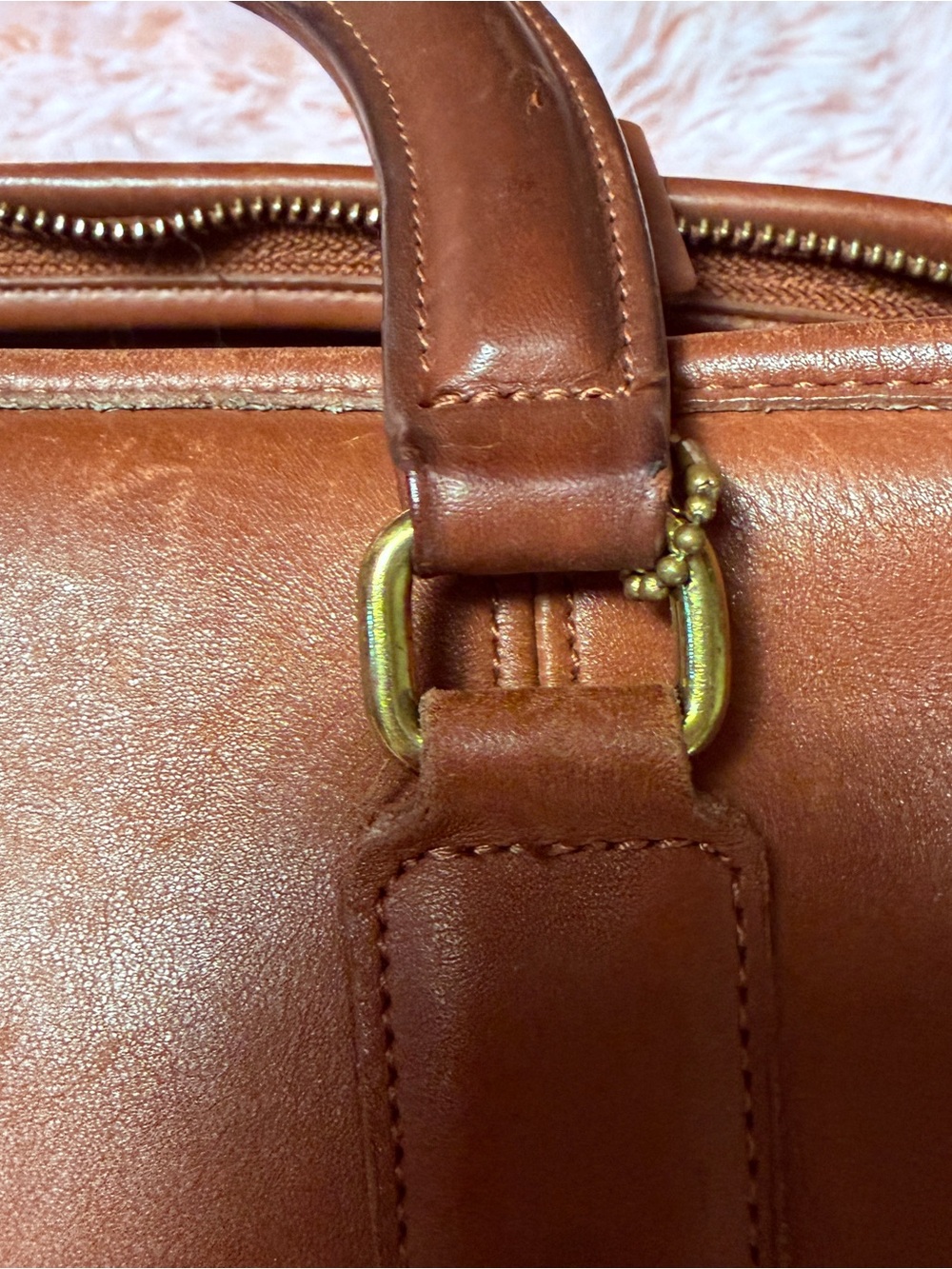 COACH VINTAGE UNISEX BAXTER TOTE/Briefcase purse or crossbody British Tan EUC - Picture 12 of 15